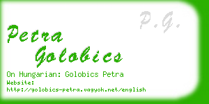 petra golobics business card